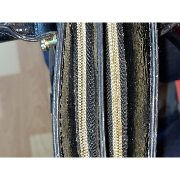 Betsey Johnson Small black Bow handbag Flower Pattern - Picture 7 of 13